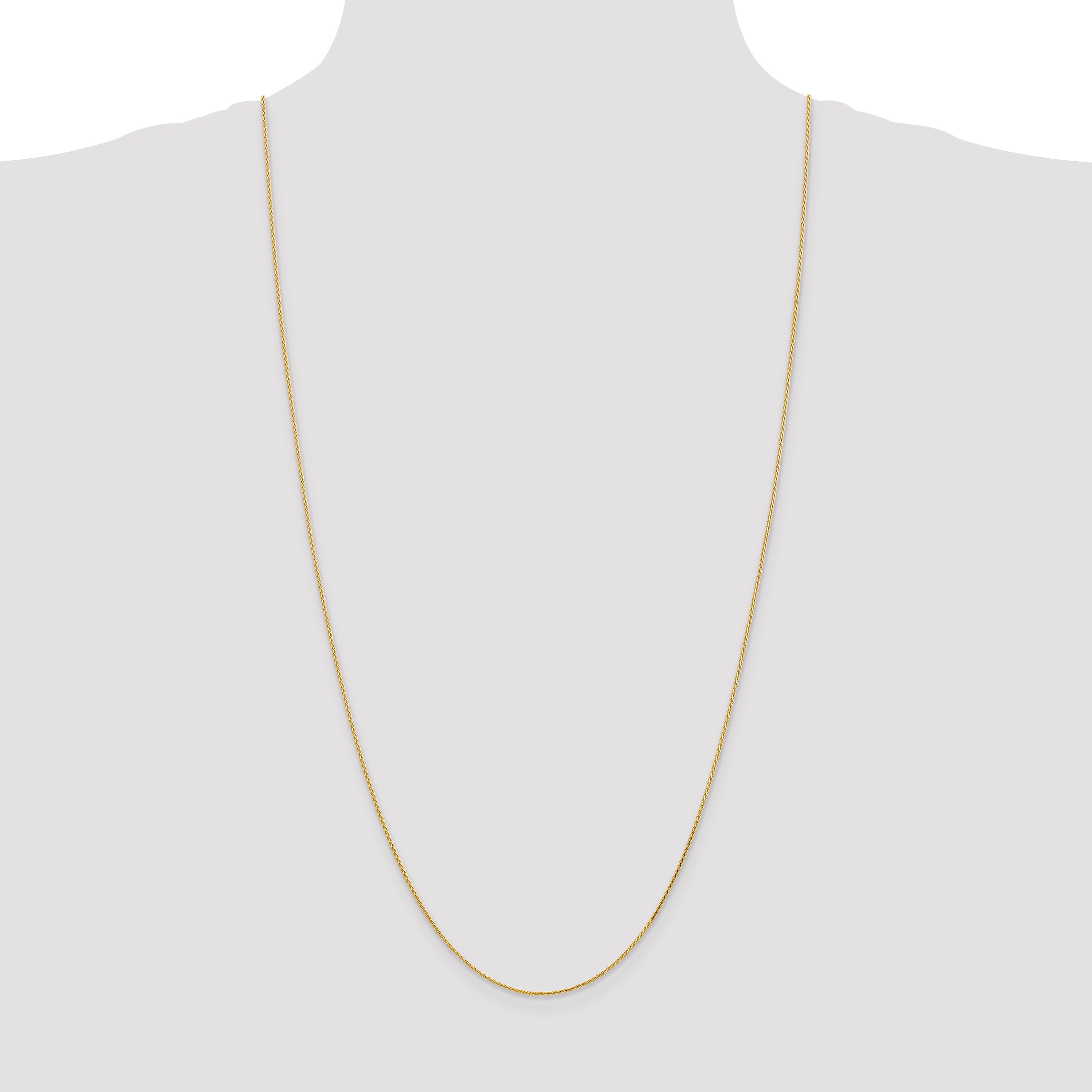 14K 10 inch 1mm Diamond-cut Parisian Wheat with Lobster Clasp Anklet PEN275