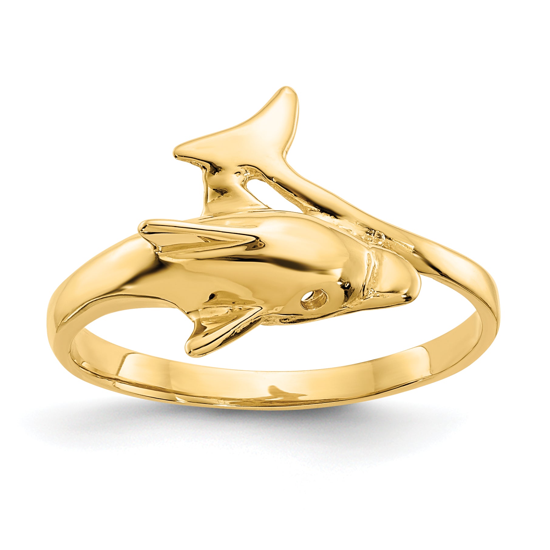 14k Dolphin Bypass Ring K3921