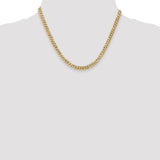 14K 26 inch 5.75mm Flat Beveled Curb with Lobster Clasp Chain FBU140