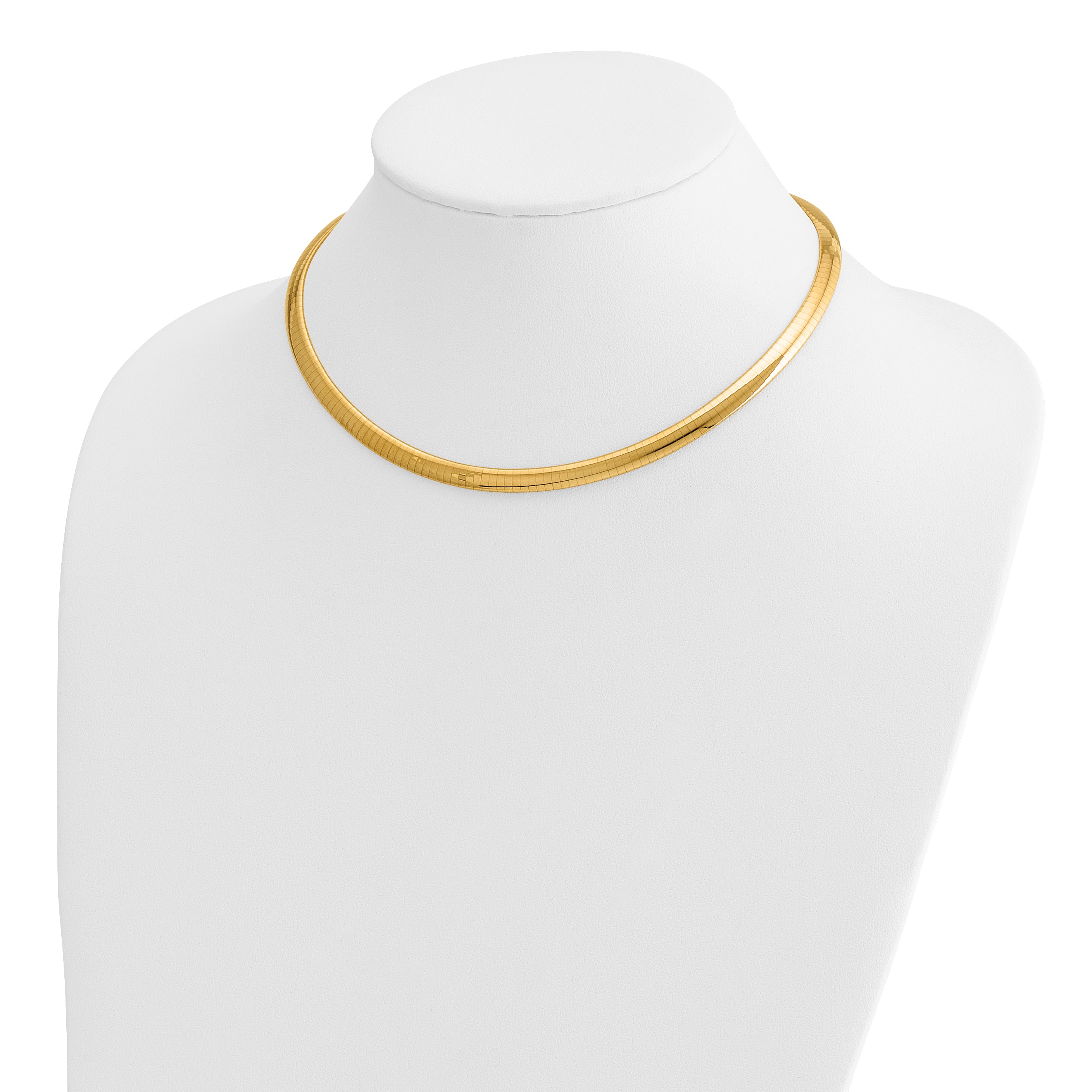 14k Polished 6mm Lightweight 16 inch Domed Omega Necklace ODL6