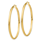 14k 2.75x50mm Polished Tube Hoop Earrings TA237