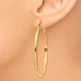 14k 2.75x50mm Polished Tube Hoop Earrings TA237