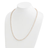 14k 6-7mm White Round Akoya Saltwater Cultured Pearl 16 inch Necklace PL60AA