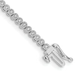 14k White Gold Complete 1/2 carat Diamond Illusion Setting 7 inch Tennis Bracelet BM4648