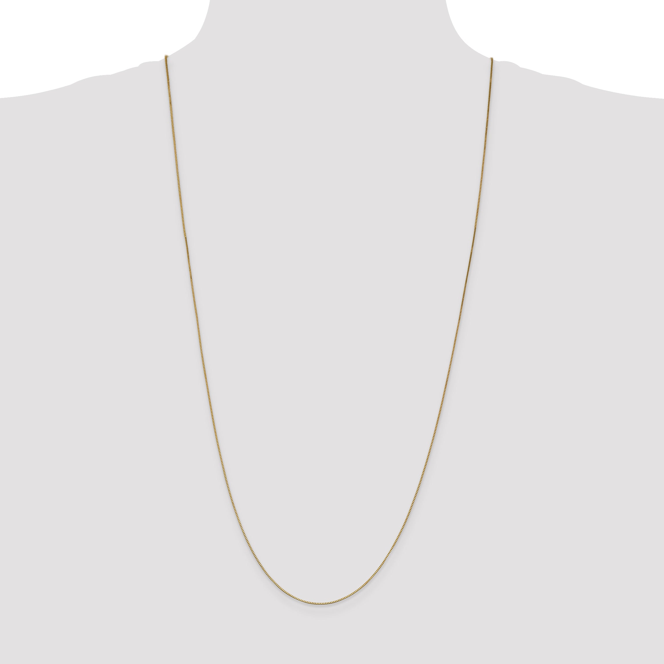 14K 14 inch .7mm Box with Lobster Clasp Chain BOX075