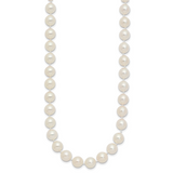 14k 7-8mm White Round Akoya Saltwater Cultured Pearl 16 inch Necklace PL70AA