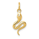 14k Solid Polished Snake Charm K1009