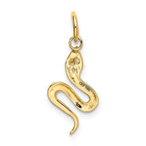 14k Solid Polished Snake Charm K1009