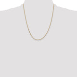14K 26 inch 1.65mm Solid Diamond-cut Cable with Lobster Clasp Chain PEN141