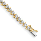 14k White Gold Complete 1 carat Diamond Illusion Setting 7 inch Tennis Bracelet BM4655