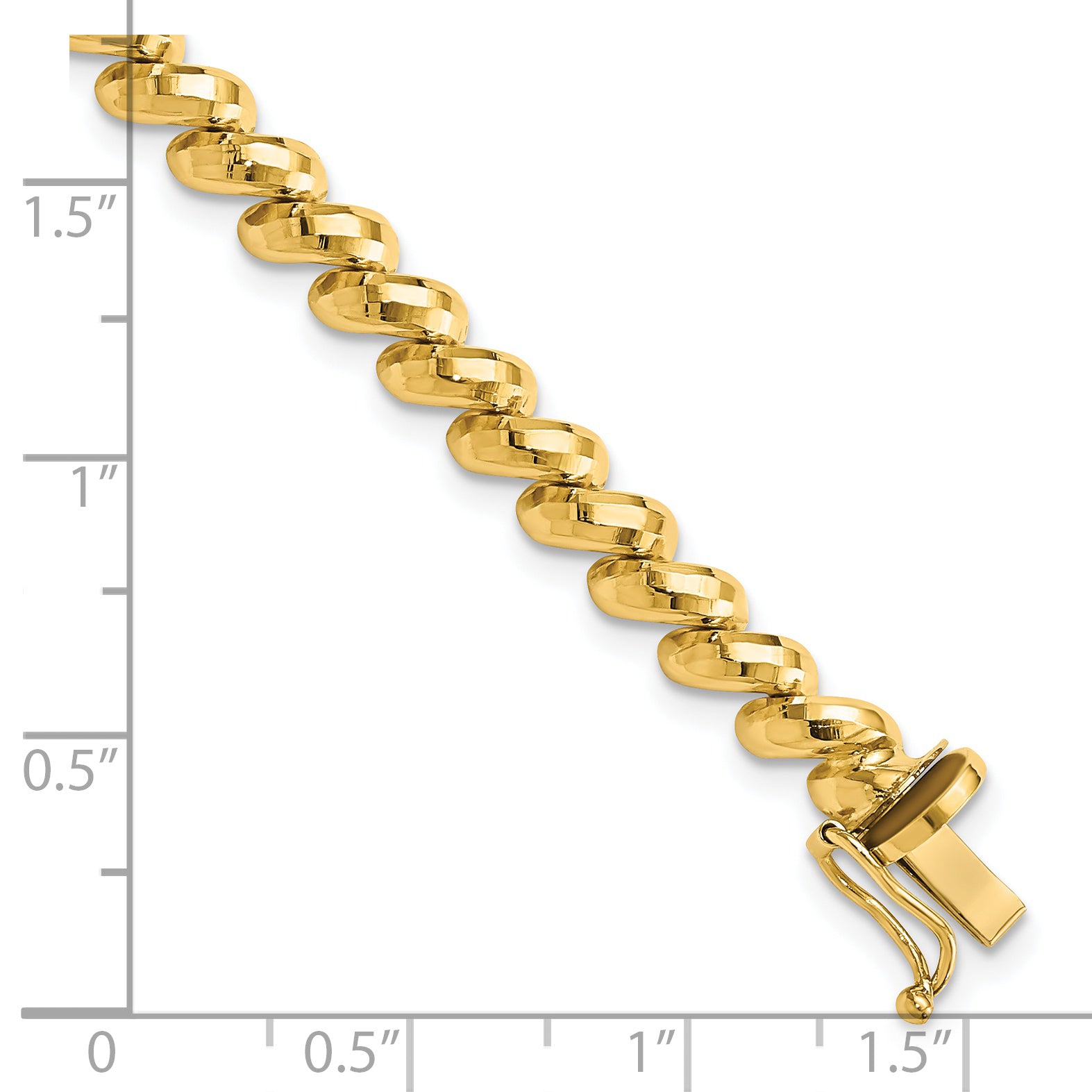 14k Faceted 5mm 7 inch San Marco Bracelet FSM8