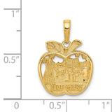 14k NEW YORK City Skyline in Apple Pendant C3076