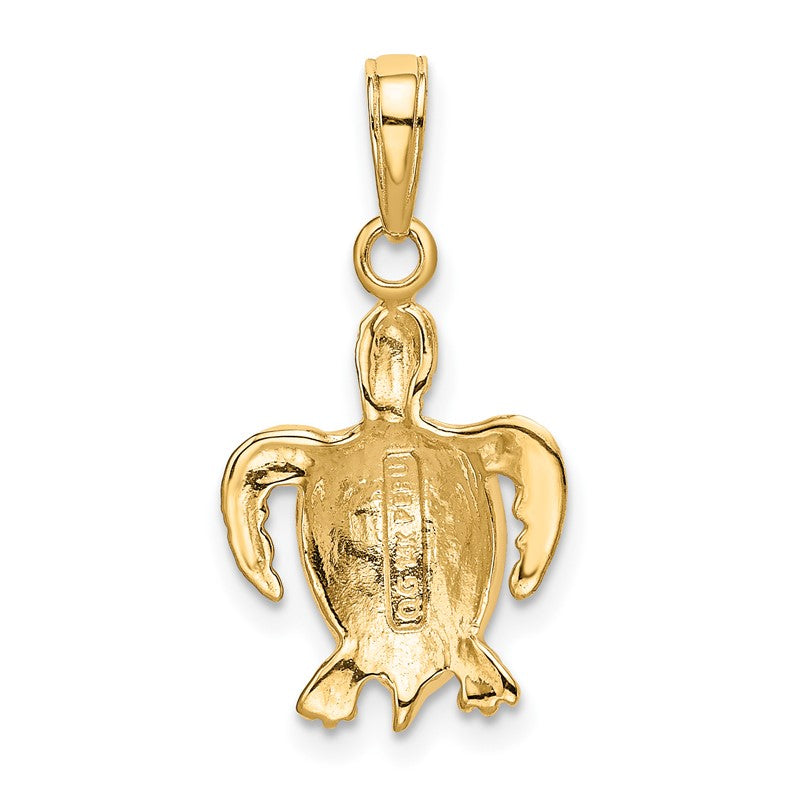 14k Sea Turtle Pendant K3309