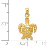 14k Sea Turtle Pendant K3309