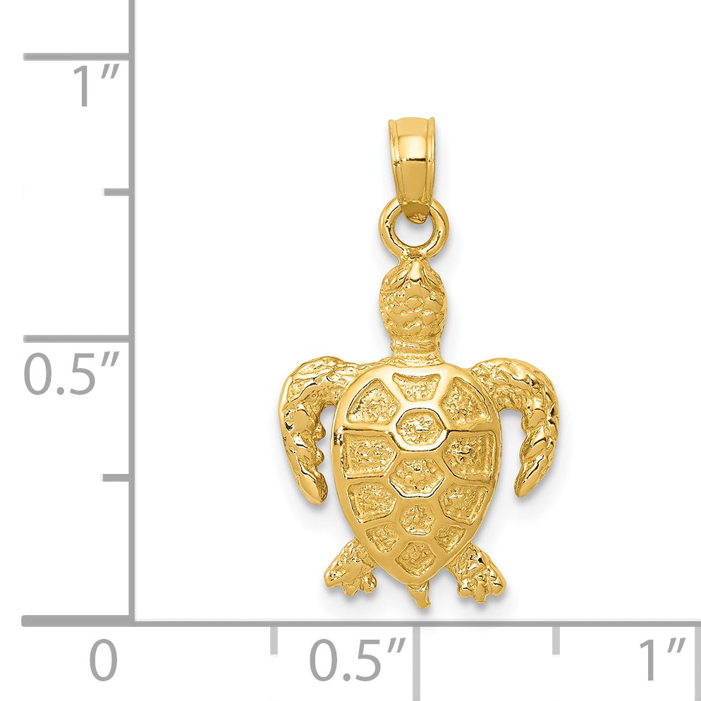 14k Sea Turtle Pendant K3309