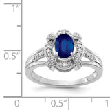 14k White Gold Diamond and Oval Emerald Ring RM5758