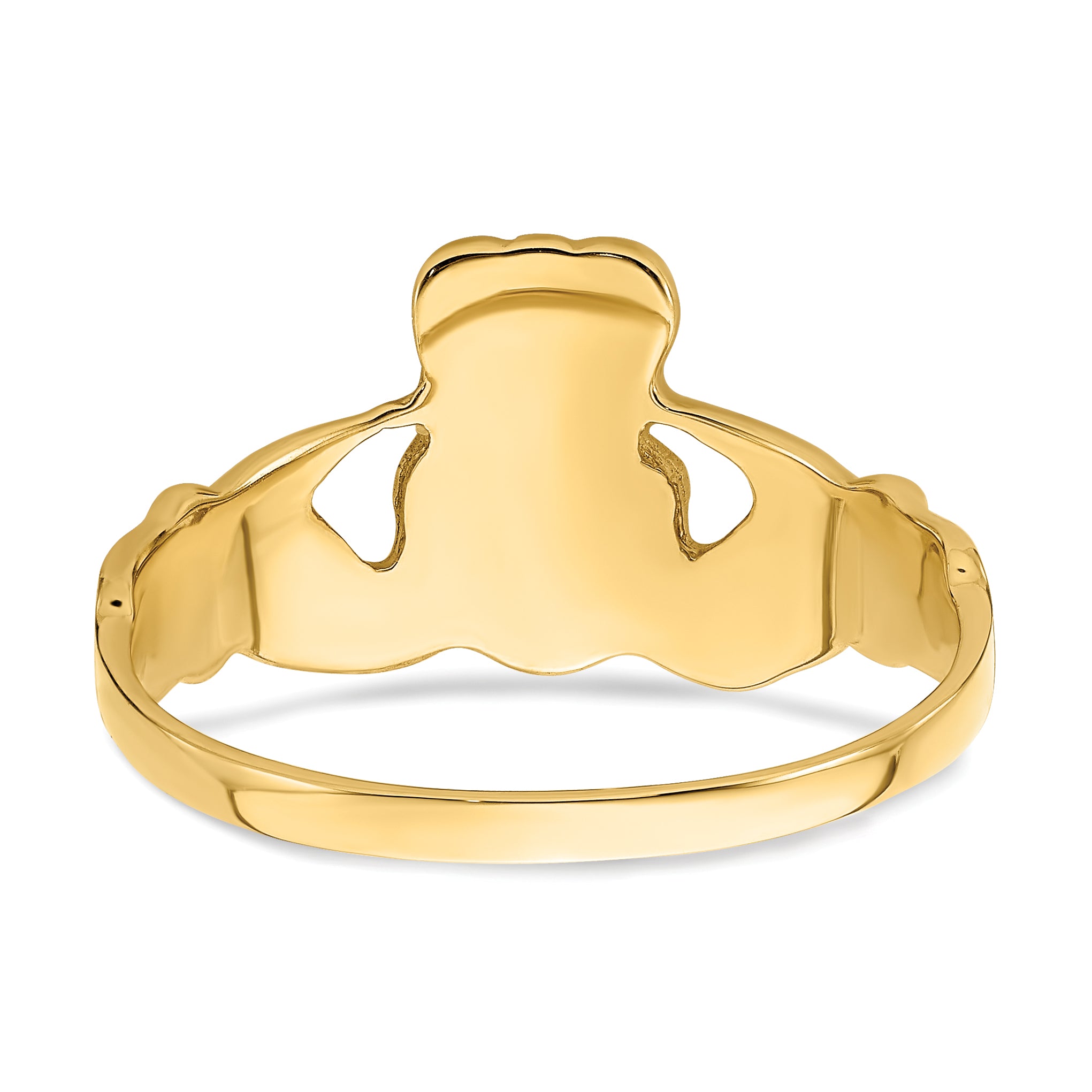 14k Mens Polished Claddagh Ring K4774