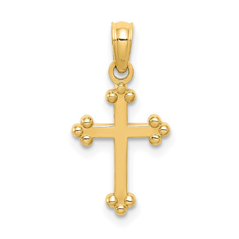 14k Budded Cross Charm C3818