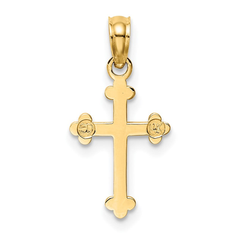 14k Budded Cross Charm C3818