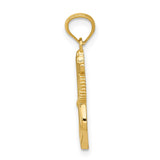 14k Polished Anchor with Rope Pendant C4035