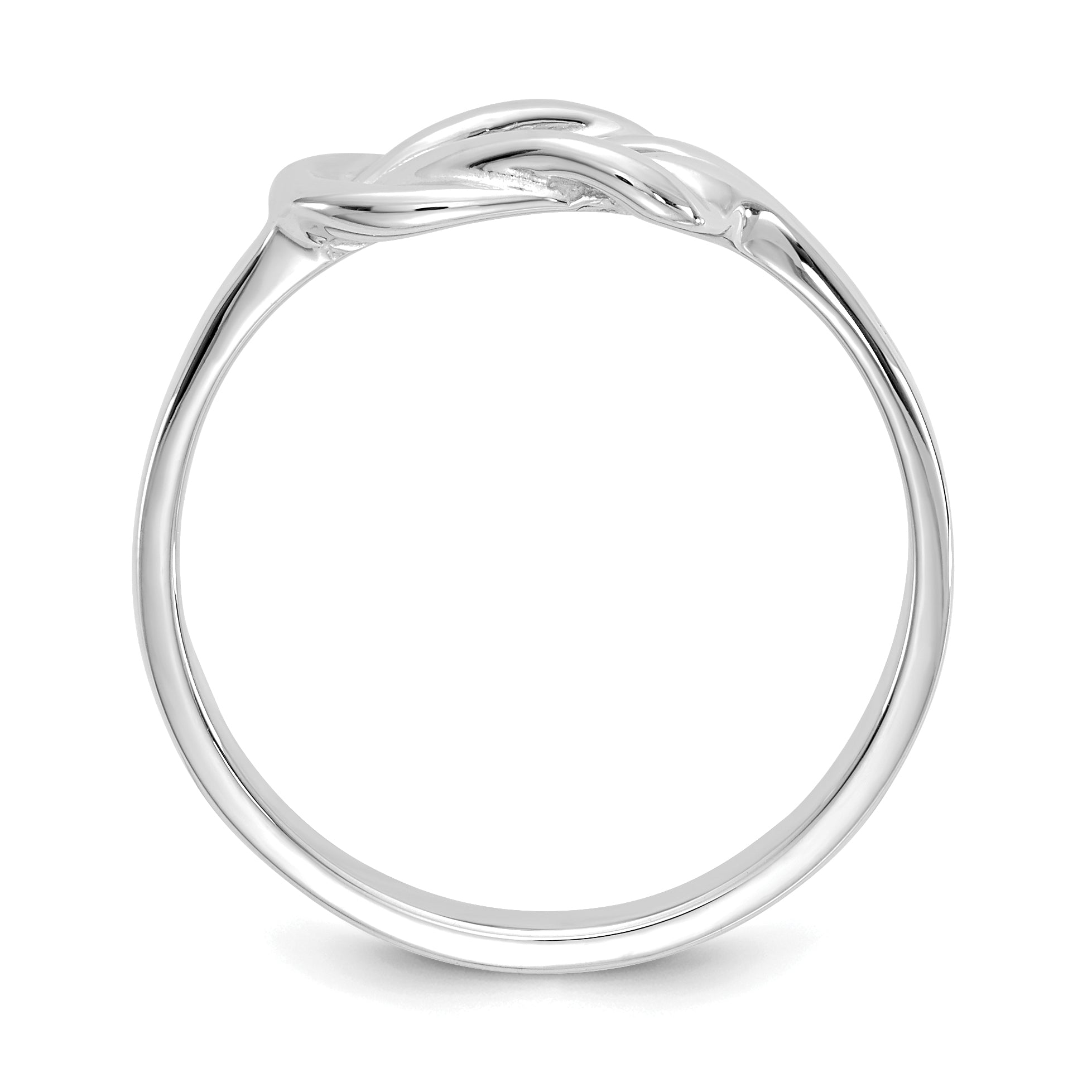 14K White Gold Freeform Knot Ring K4600W