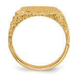 14k 13.5x13.5mm Closed Back Mens Signet Ring RS384