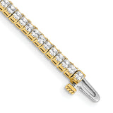 14k Complete 4 carat Princess AA Diamond 4-prong 7 inch Tennis Bracelet X10022AA