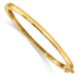 14k 3.6mm Polished Solid Hinged Oval Bangle Bracelet XB247