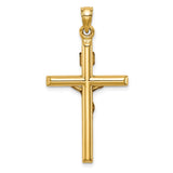 14k Two-tone Hollow Crucifix Pendant XR1846