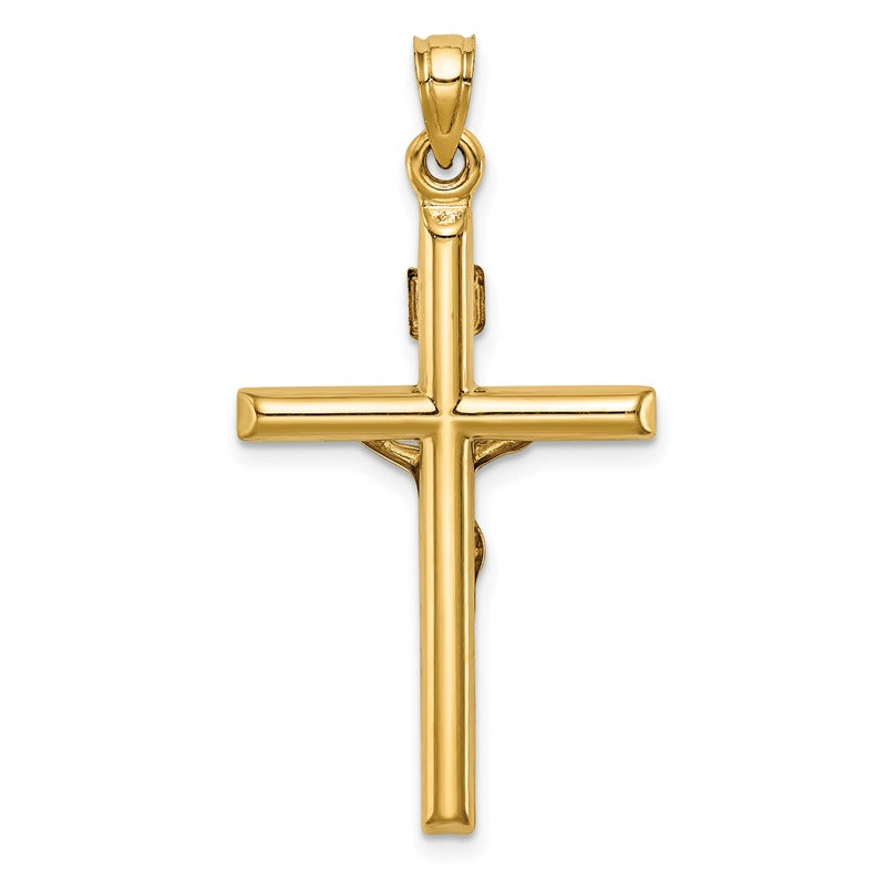 14k Two-tone Hollow Crucifix Pendant XR1846