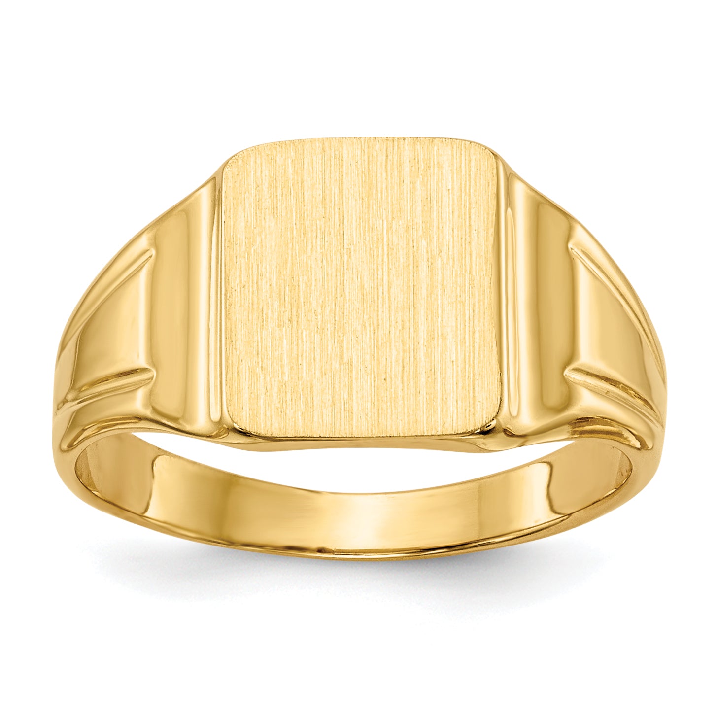 14k 7.5x9mm Closed Back Signet Ring RS355