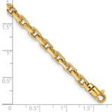 14K 18 inch 4.2mm Hand Polished Fancy Link with Lobster Clasp Chain LK302