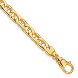 14K 20 inch 8.5mm Hand Polished Fancy Link with Fancy Lobster Clasp Chain LK409