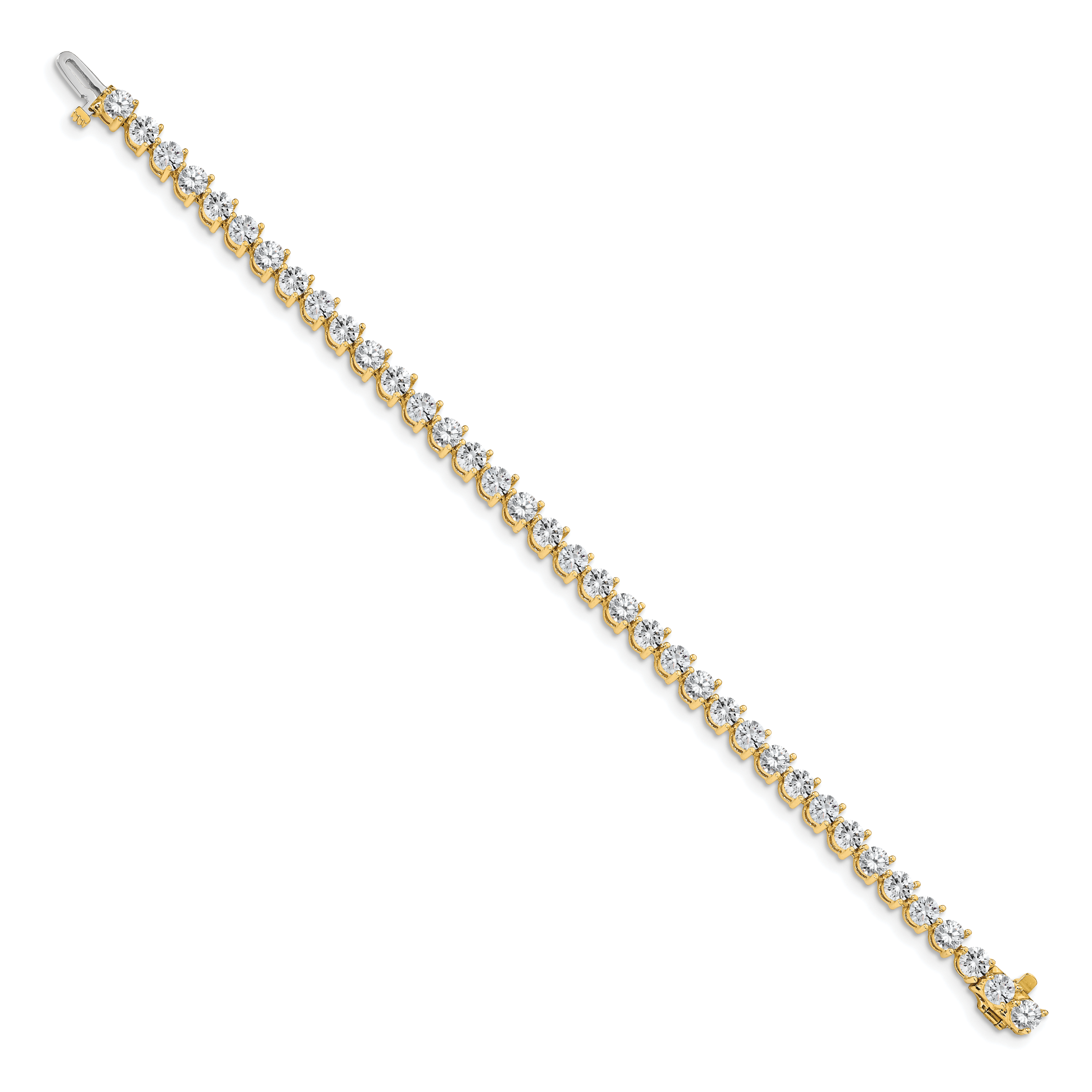 14k Complete 8.5 carat Round VS Diamond 3-prong 7 inch Tennis Bracelet X2843VS