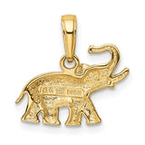 14k Polished Elephant Charm K4863