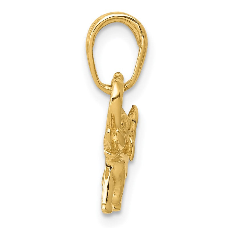 14k Polished Elephant Charm K4863