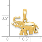 14k Polished Elephant Charm K4863