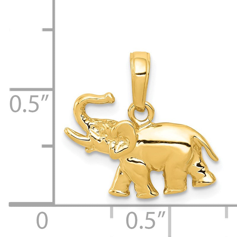 14k Polished Elephant Charm K4863