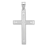 14k White Gold Cross Pendant XR554
