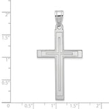 14k White Gold Cross Pendant XR554