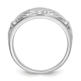 14k White Gold Ladies Claddagh Ring D1852