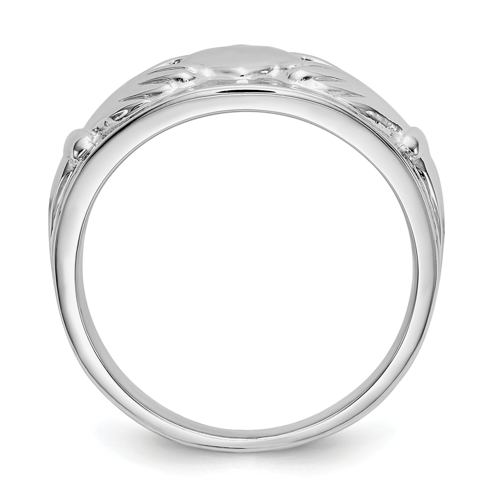 14k White Gold Ladies Claddagh Ring D1852