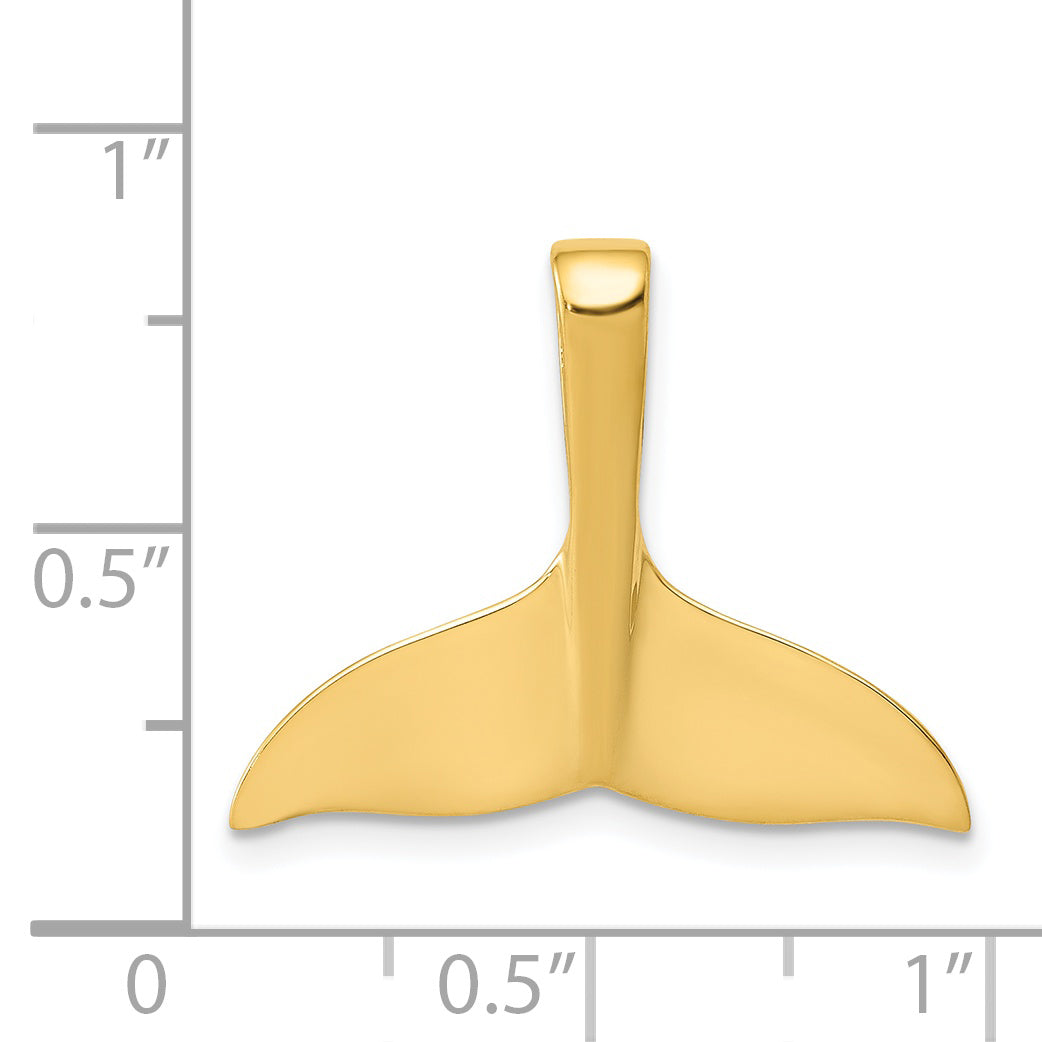 14k Whale Tail Chain Slide D3
