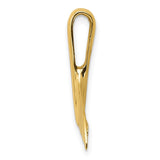 14k Whale Tail Chain Slide D3