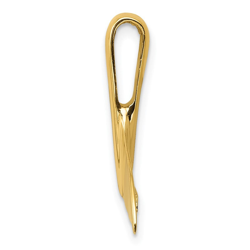 14k Whale Tail Chain Slide D3