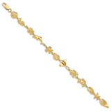 14K Polished Sea Life 7 inch Bracelet FB1281