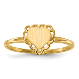 14k 6.5x6.0mm Open Back Heart Signet Ring RS511