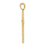 14K Twisted Cross Pendant C187