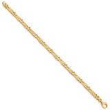 14K 18 inch 5.5mm Hand Polished Fancy Link with Fancy Lobster Clasp Chain LK161