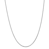 14K White Gold 14 inch 1.4mm Box with Lobster Clasp Chain WLB125